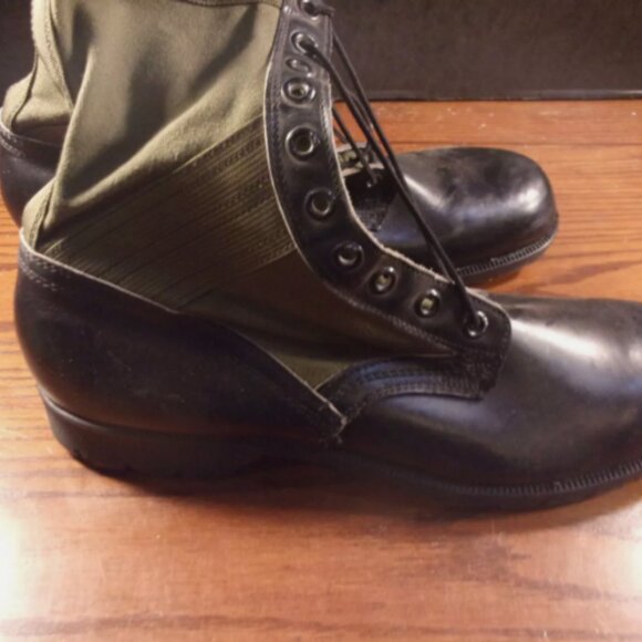 DEC 1966 BATA VIETNAM ERA SPIKE PROTECTIVE COMBAT sz14N JUNGLE BOOTS SI 460 main image 7
